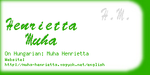 henrietta muha business card